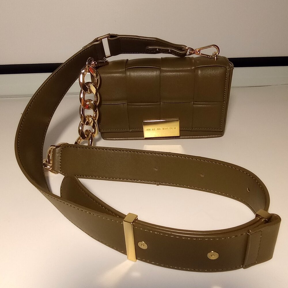IDEAL of Sweden Braided Crossbody Olive